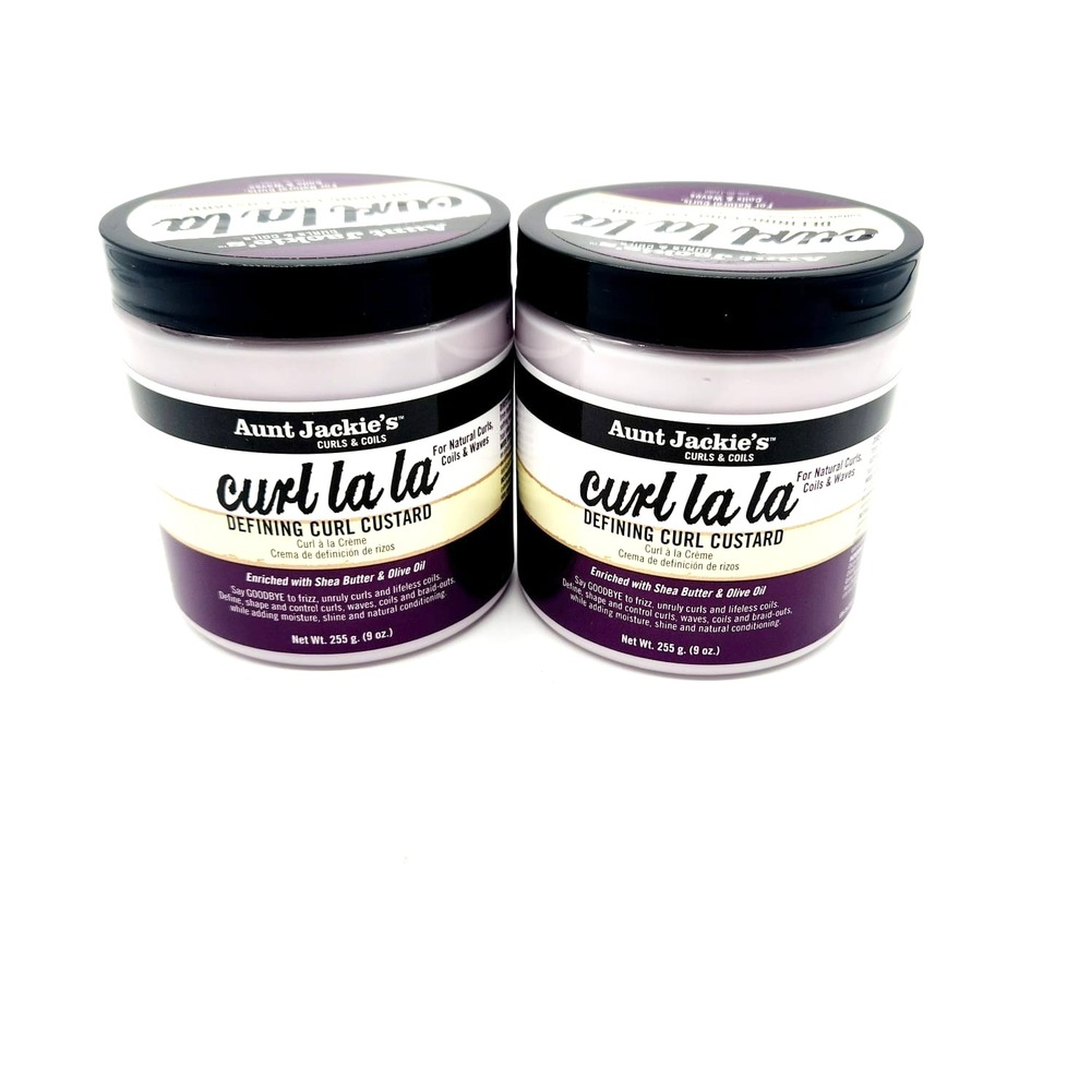 Aunt Jackie's‎ Curl La La Curl Custard 9oz x2 Moisturizing Anti-Frizz Cream